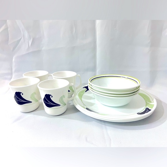 Corelle by Corning coffee cups, bowls and plates (12 pieces) - Picture 1 of 7